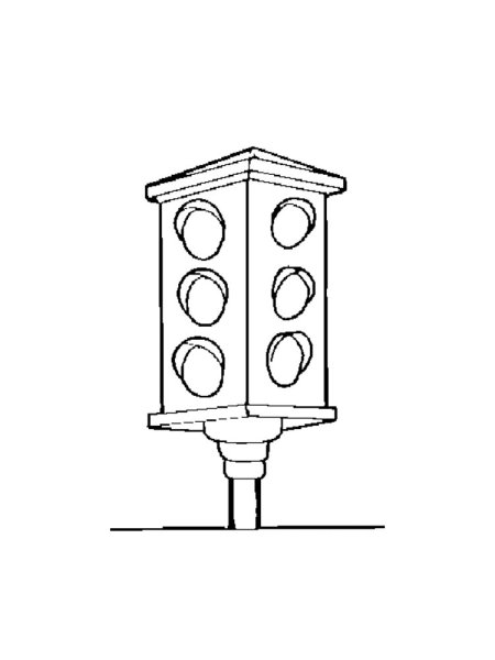 Светофор раскраска