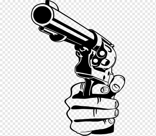 Мультяшная рука с пистолетом