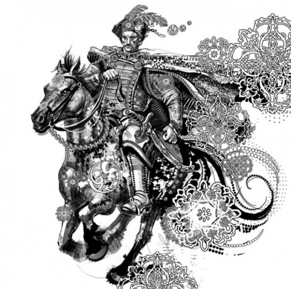 Казак тату эскиз