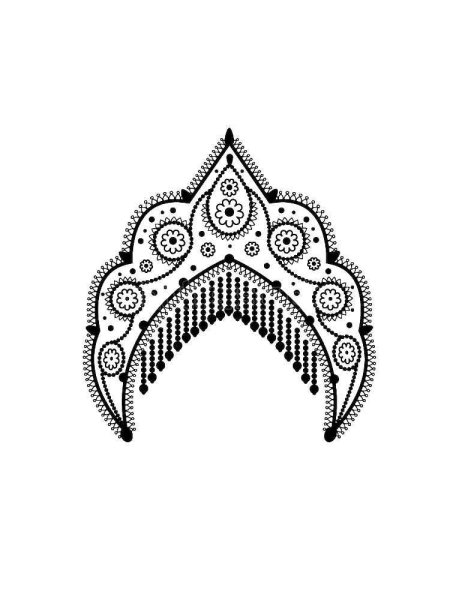 Кокошник раскраска