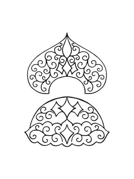 Кокошник раскраска