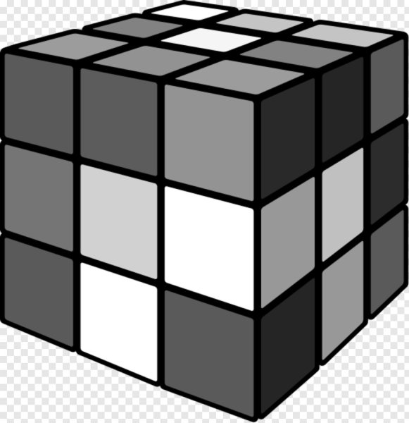 Черно белый кубик Рубика