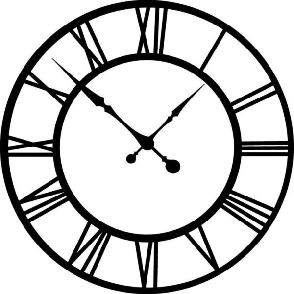 Контурное изображение часов