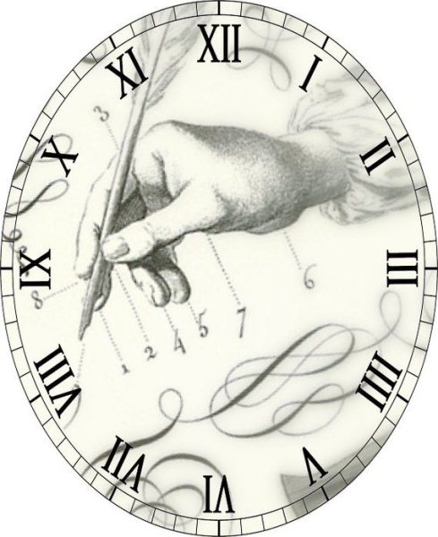 Эскиз циферблата настенных часов