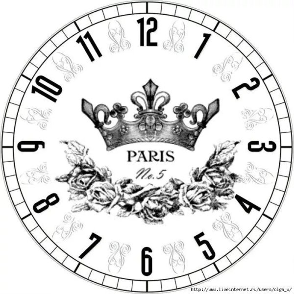 Циферблат часов черно-белый