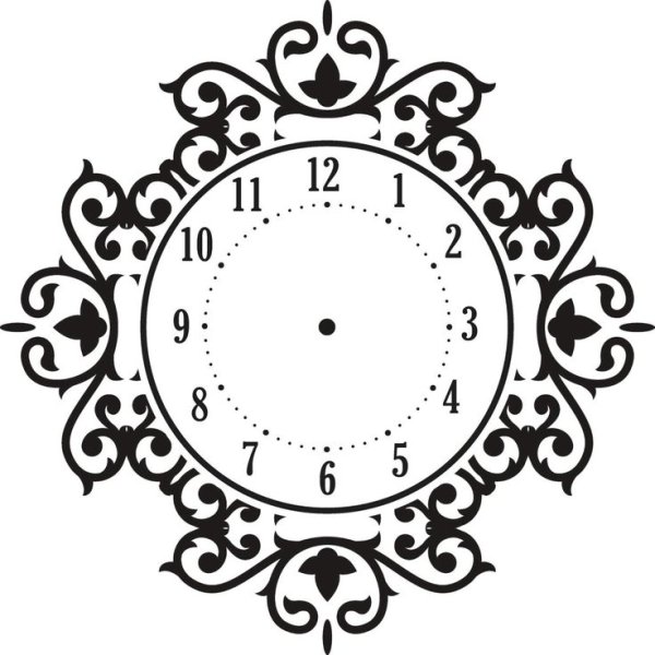 Трафарет часов