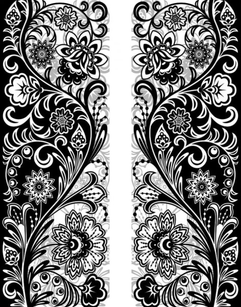 Черно белые узоры