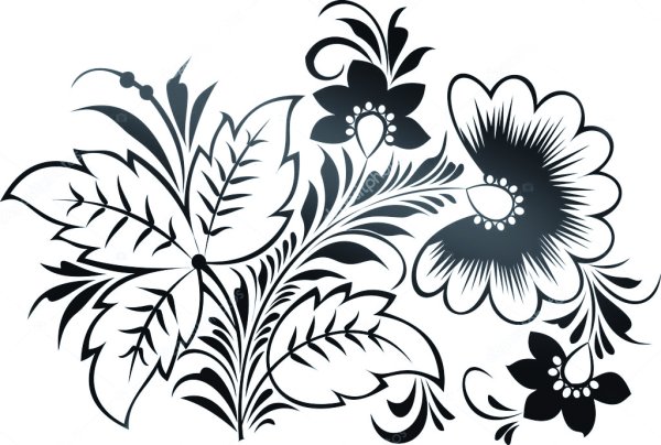 Трафарет росписи под хохлому