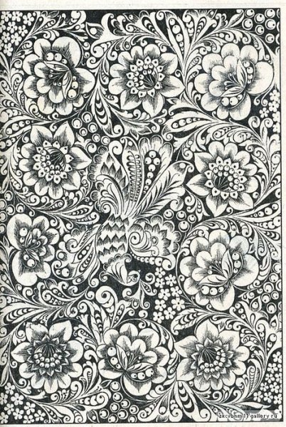 Хохлома раскраска