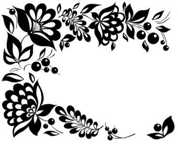 Черно белая роспись