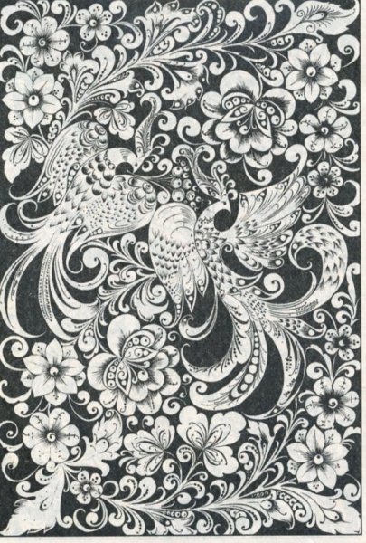 Цветочный орнамент в круге