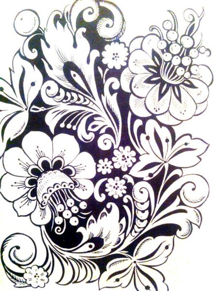 Роспись по дереву орнамент