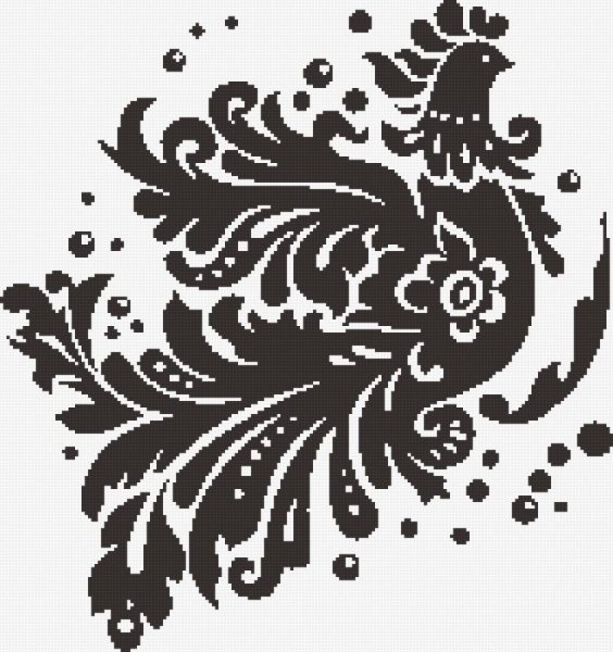 Русский орнамент черно белый