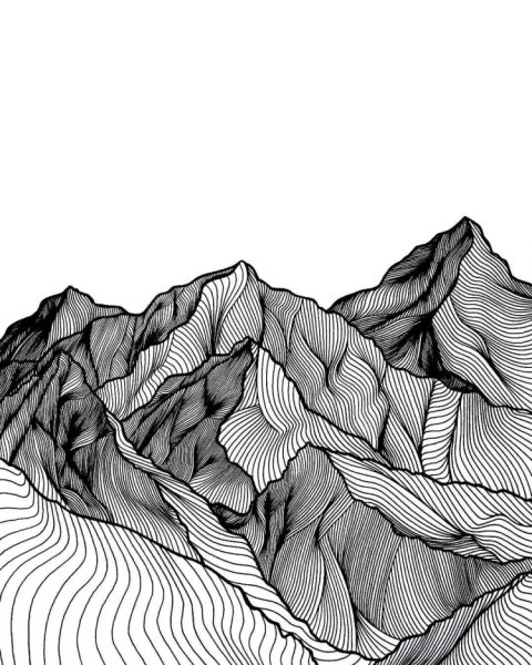 Горы эскиз