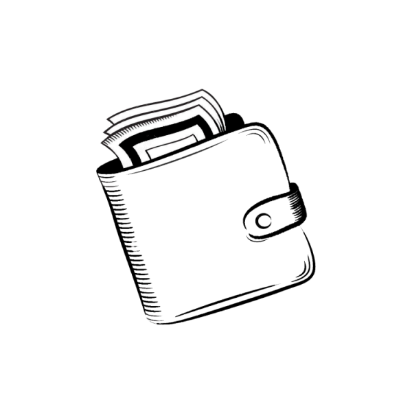 Кошелек нарисованный