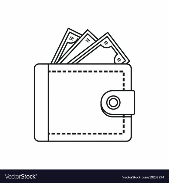 Кошелек с деньгами иконка