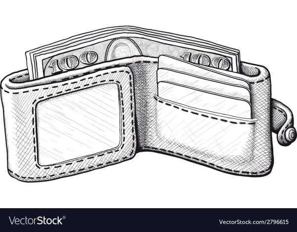 Кошелек раскраска