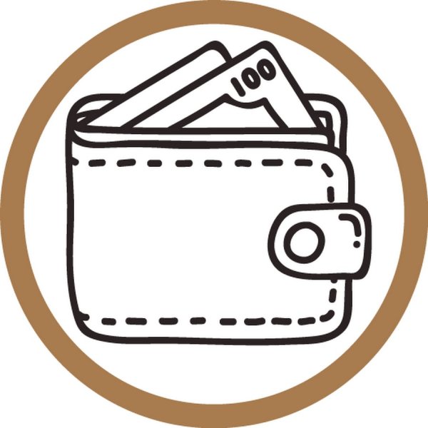 Кошелек с деньгами иконка