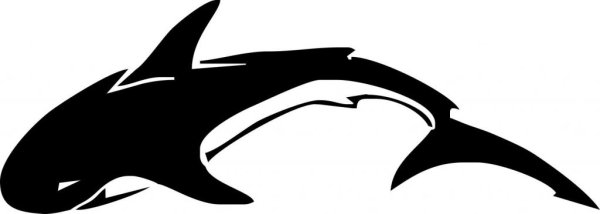 Наклейка на авто "акула"