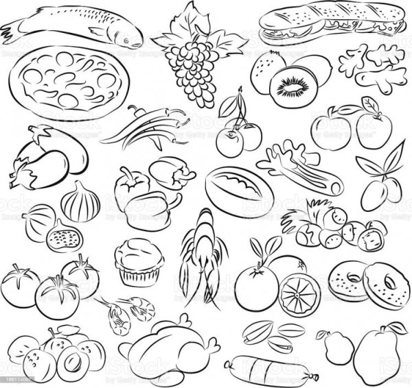 Продукты черно белые