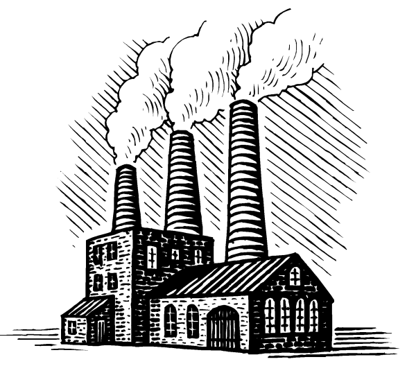 Завод иллюстрация