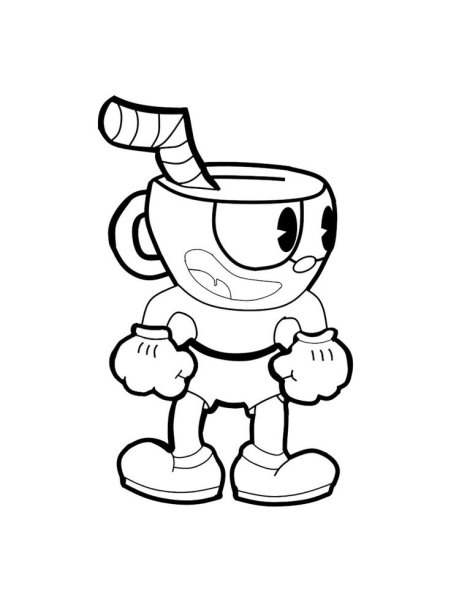 Cuphead раскраска