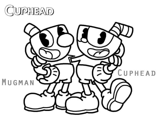 Cuphead раскраска