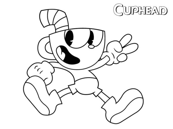 Cuphead раскраска