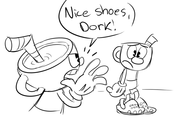 Капхед рисунок раскраска