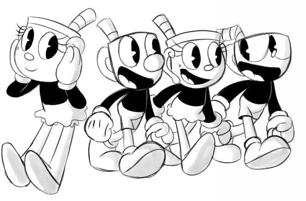 Раскраски из игры капхед