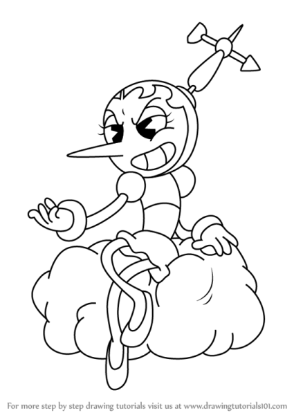 Раскраска капхед Хильда Берг