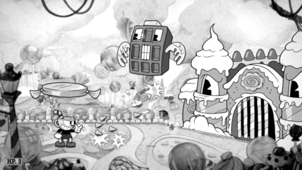 Капхед черно белый