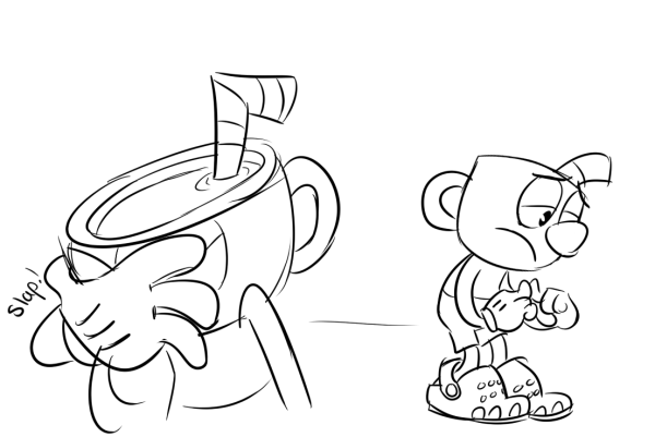 Раскраски Cuphead чашки