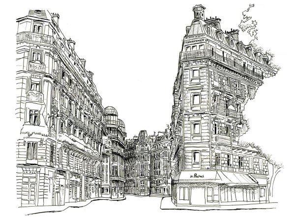 Архитектура черно белая Графика