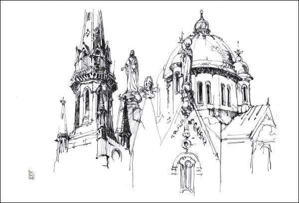 Графические Наброски зданий