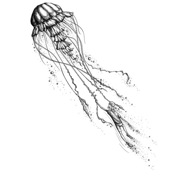 Медуза эскиз