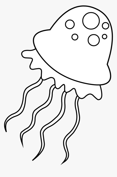 Медуза раскраска для малышей