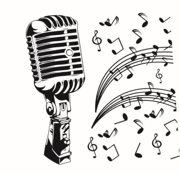 Микрофон черно белый