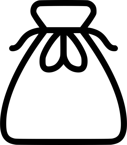 Мешок с подарками трафарет