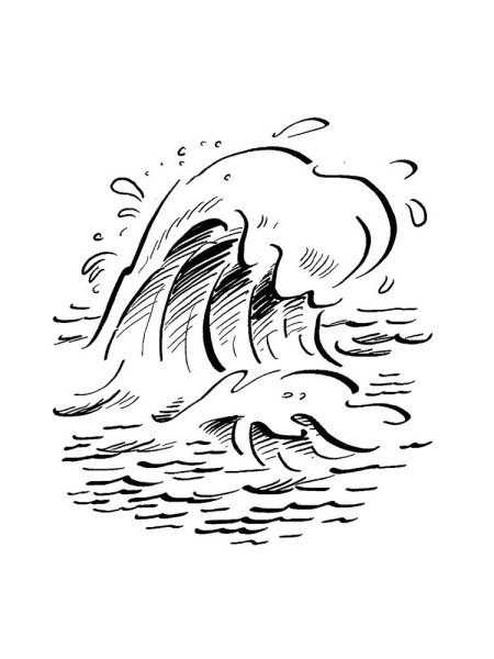 Волны раскраска