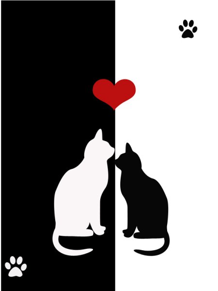 Парные заставки с котиками