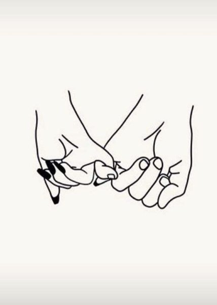 Парные тату эскизы Минимализм