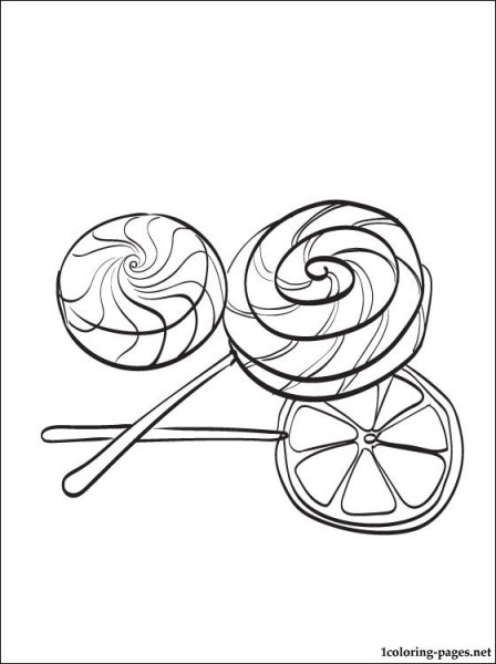 Раскраска леденец