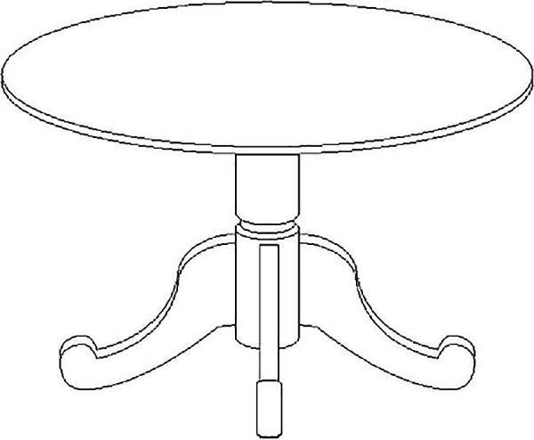 Стол карандашом сбоку