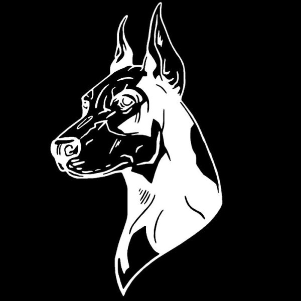 Силуэт добермана пинчера