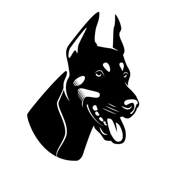 Собака Доберман вектор