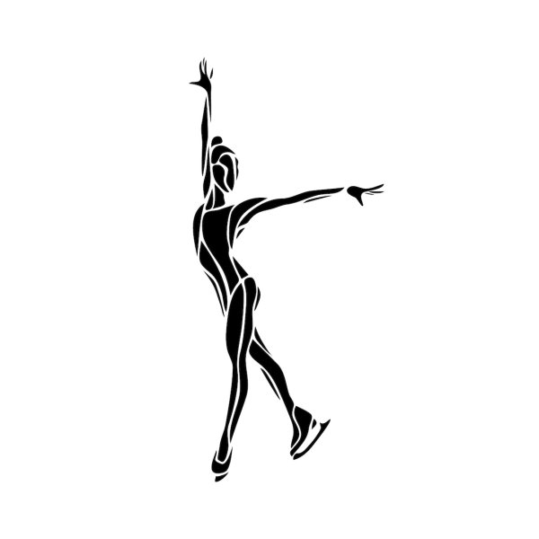 Стилизованное изображение фигуриста