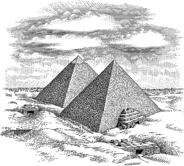 Древний Египет пирамида Хеопса рисунок