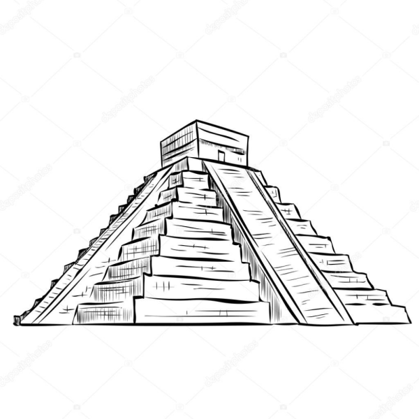 Храм Чичен ица Майя рисунок