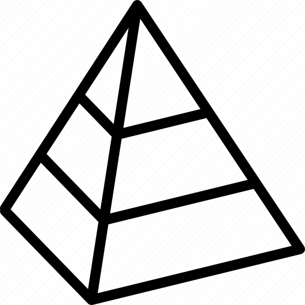 Объемная пирамида рисунок